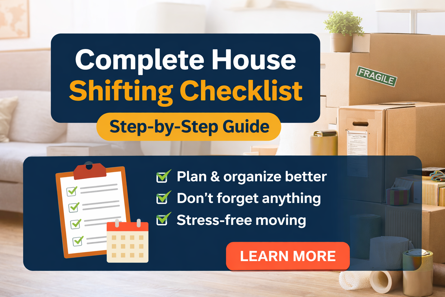 Complete House Shifting Checklist 2026
